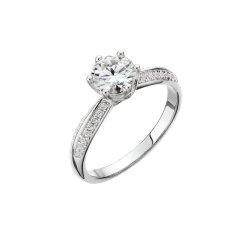 Stříbrný prsten MIA zdobený 15M00007 moissanite