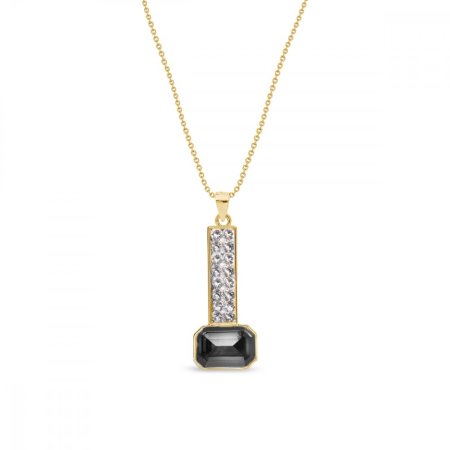 Náhrdelník šedý se Swarovski Elements Royal Wand NGFM2602CSN Silver Night