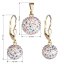 Zlatá 14 karátová sada šperkov s kryštálmi Swarovski náušnice a prívesok AB efekt 939072.2