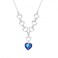 Náhrdelník modrý se Swarovski Elements Feeling NS64328BB Bermuda Blue