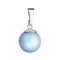 Strieborný prívesok s guľatou svetlo modrou matnou Swarovski perlou 34150.3 Light Blue