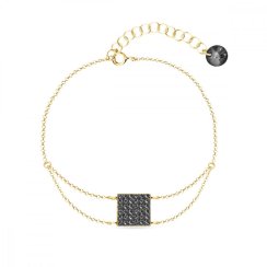 Náramek šedý se Swarovski Elements Kingdom BGROLOFM6SN Silver Night