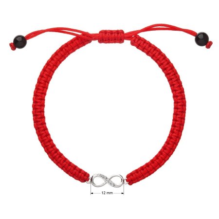 Náramek proti uhranutí stříbrné nekonečno 13002.3 Red