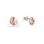 Náušnice bižutérie s krištáľmi Preciosa oranžové okrúhle 51037.3 Light Peach