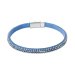 Náramek modrý textilní s krystaly 53007.3 lt.sapphire