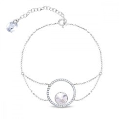 Strieborný náramok číry so Swarovski Elements Orbita BCD1122SS39C Krystal
