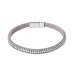 Náramek bílý textilní s krystaly 53007.1 crystal