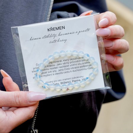 Náramek s minerálními kameny křemen 43056.3