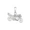 Strieborný prívesok motorka 64008