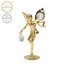 Kovová pozlátená figúrka Elf s bielymi kryštálmi Swarovski Elements