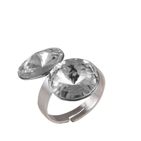 Prsteň Rivoli so Swarovski Elements Krystal 12 mm