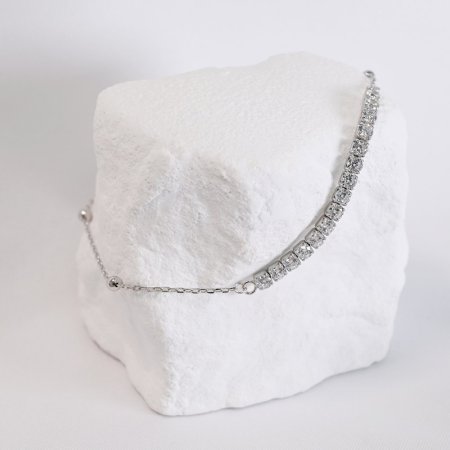 Strieborný náramok so zirkónmi 13102.1