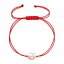 Kabbalah pozlátený rose gold náramok hory 13090.1 červený