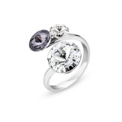 Prsteň sa Swarovski Elements Lollipop P11223CSN Silver Night