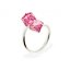 Prsteň ružová kocka so Swarovski Cube P48416PLR Light Rose 6 mm