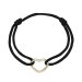 Kabbalah náramek s pozlaceným srdcem 13093.3 black