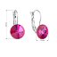 Náušnice Rivoli se Swarovski Elements Fuchsia 12 mm