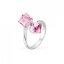 Prsten růžová kostka se Swarovski Elements Cube P48416PLR Light Rose 6 mm