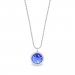 Stříbrný náhrdelník modrý se Swarovski Elements Birthday Stone NB1122SS29SA Sapphire