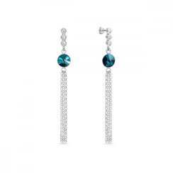 Náušnice modré se Swarovski Elements Ballena KC1122SS29BZ Blue Zircon