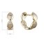 Pozlátené strieborné náušnice tvarované kruhy 11614.1
