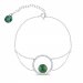Strieborný náramok zelený so Swarovski Elements Orbita BCD1122SS39EM Emerald