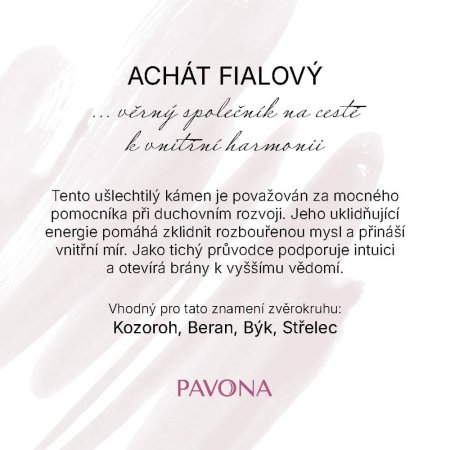 Náramek s minerálními kameny achát fialový 43056.3