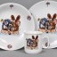 Porcelánová detská jedálenská súprava 3dielna "Krtek na člne"