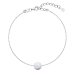 Strieborný náramok so syntetickým opálom biely okrúhly 13019.1 White s. Opal