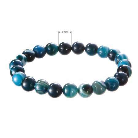 Náramok s minerálnymi kameňmi achát machový tmavý 43056.3