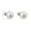 Stříbrné náušnice pecky s bílou říční perlou 21004.1 8 mm