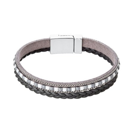 Náramok šedý textilný 53009.3 grey