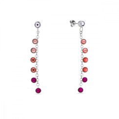 Náušnice červené so Swarovski Elements Milipedo KCROLO2038RU Ruby