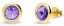 Náušnice fialové strieborné pozlátené sa Swarovski Elements Tiny Bonbon Studs KRG1122SS29TA Tanzanite 6 mm