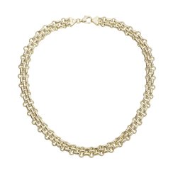 Masivní náhrdelník z pozlacených článků 72095