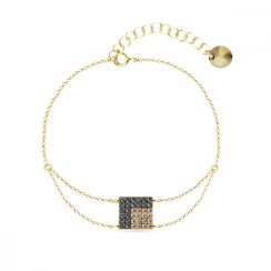 Náramek šedý se Swarovski Elements Kingdom BGROLOFM6SNGS Silver Night