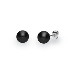 Náušnice se Swarovski Elements Classic Pearl K58188J Jet 8 mm