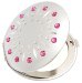 Kosmetické kapesní zrcátko se Swarovski Elements sun fuchsia EL-01.12