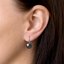 Sada šperkov s kryštálmi Swarovski náušnice, retiazka a prívesok čierne okrúhle 39140.5 Hematite