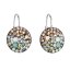Stříbrné náušnice visací s krystaly Swarovski mix barev kulaté 31176.4 Chameleon
