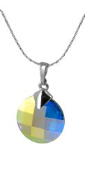 Náhrdelník so Swarovski Elements diskokruh AB 14 mm