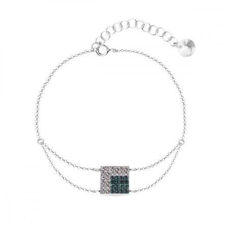 Náramok zelený sa Swarovski Elements Kingdom BROLOFM6CEM Emerald