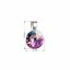 Strieborný prívesok s kryštálmi Swarovski fialový okrúhly-rivoli 34112.5 Vitrail Light