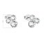 Strieborné náušnice pecka s kryštálmi Swarovski biele okrúhle 31272.1 Krystal