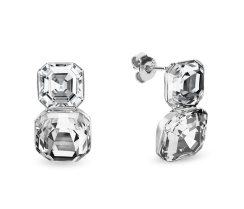 Náušnice čiré se Swarovski Elements Imperial Duo KT44802CC Krystal