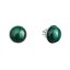 Strieborné náušnice kôstky s pravými minerálnymi kameňmi okrúhle 11491.3 Malachit