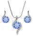 Súprava sa Swarovski Elements vlnka modrá Light Sapphire