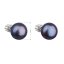 Strieborné náušnice kôstky s modrou riečnou perlou 21004.3 Peacock 8 mm