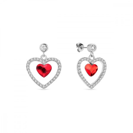 Náušnice červené so Swarovski Elements Amour KCC28086LSI Light Siam
