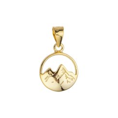 Pozlacený stříbrný přívěsek hory 64086